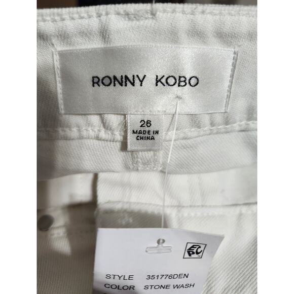 NEW Ronny Kobo Womens Wide Leg 70’s Flare Jeans Size 26 Stone Wash High Waist - Picture 9 of 9